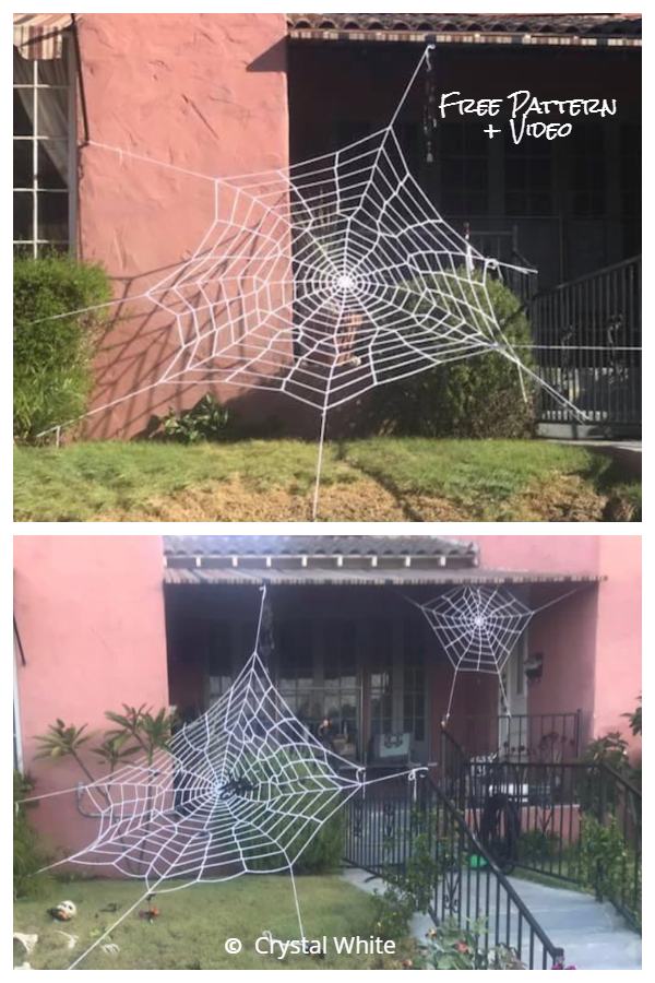 Halloween Spider Web Decoration Free Crochet Patterns