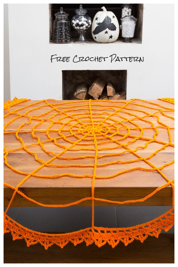Spider Web Table Topper Free Crochet Patterns