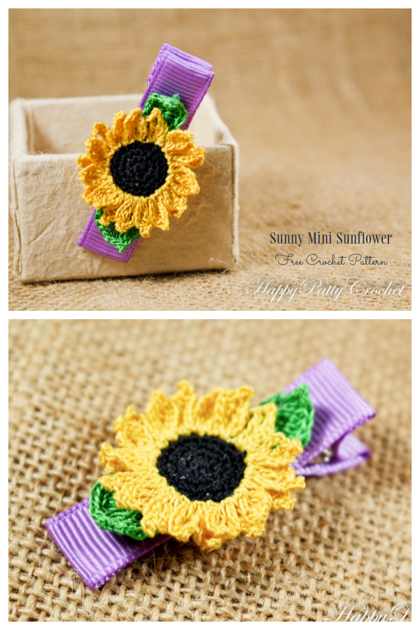 Sunny Mini Sunflower Free Crochet Patterns