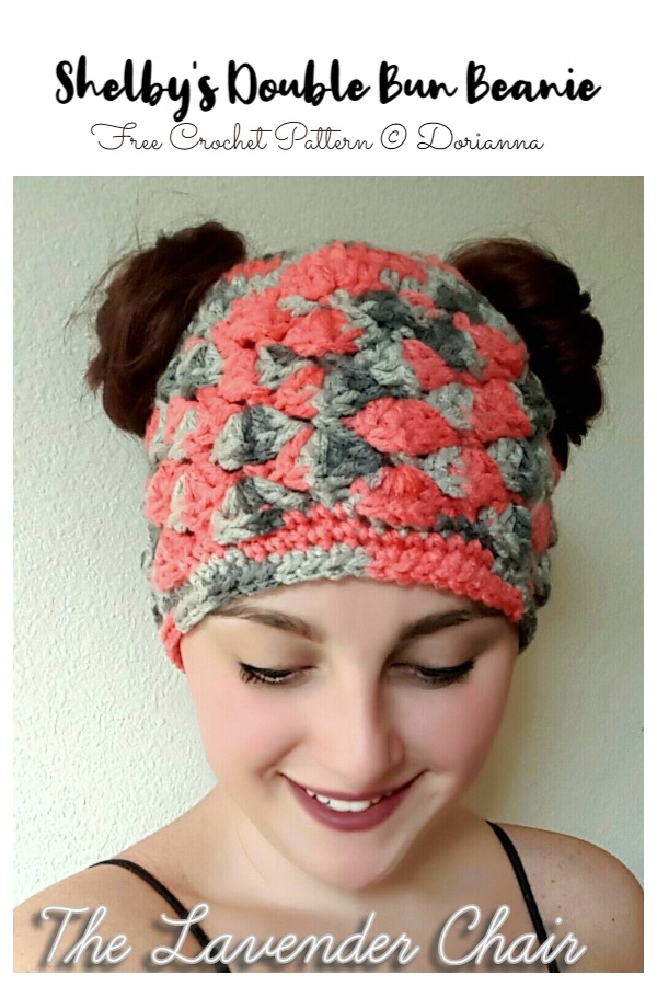 Shelby’ Double Bun Hat Free Crochet Patterns