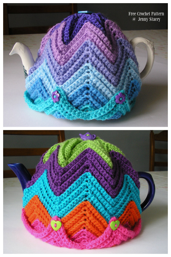 Easy Ripple Tea Cosy Free Crochet Patterns