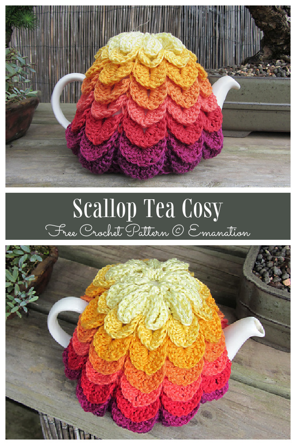 Scallop Tea Cosy Free Crochet Patterns