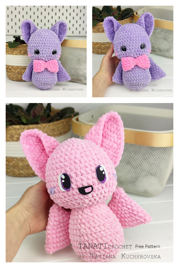 Crochet Plush Bat Amigurumi Free Pattern
