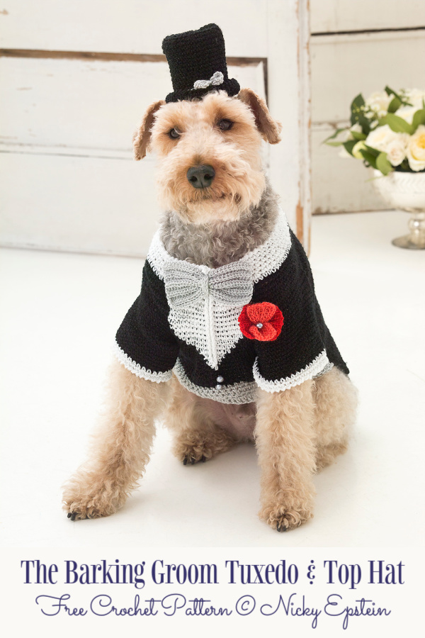 The Barking Groom Tuxedo And Top Hat Free Crochet Patterns