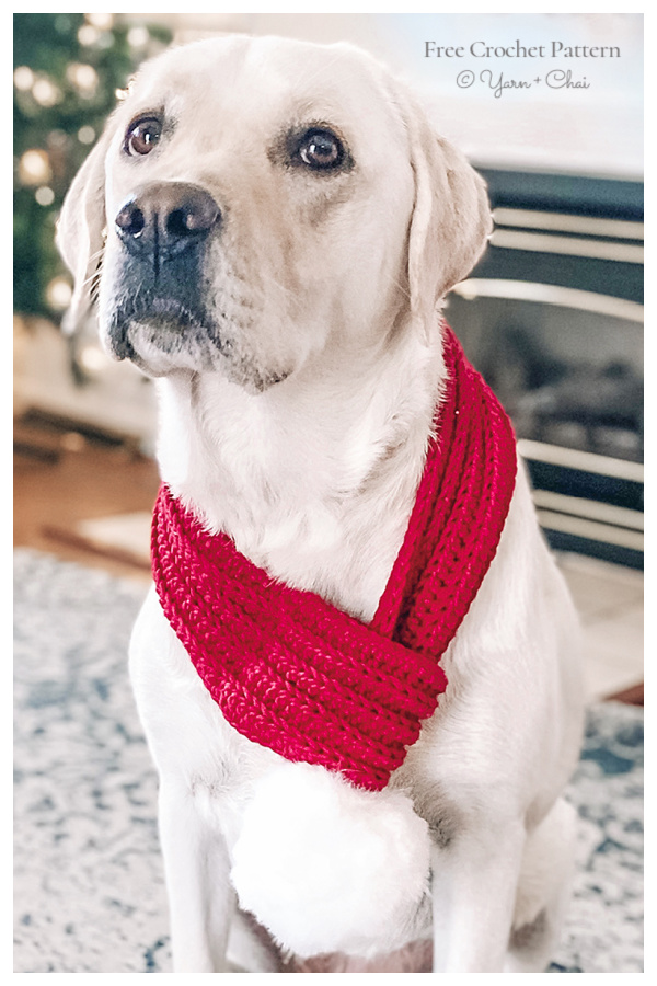 Maisy's Holiday Dog Scarf Free Crochet Patterns