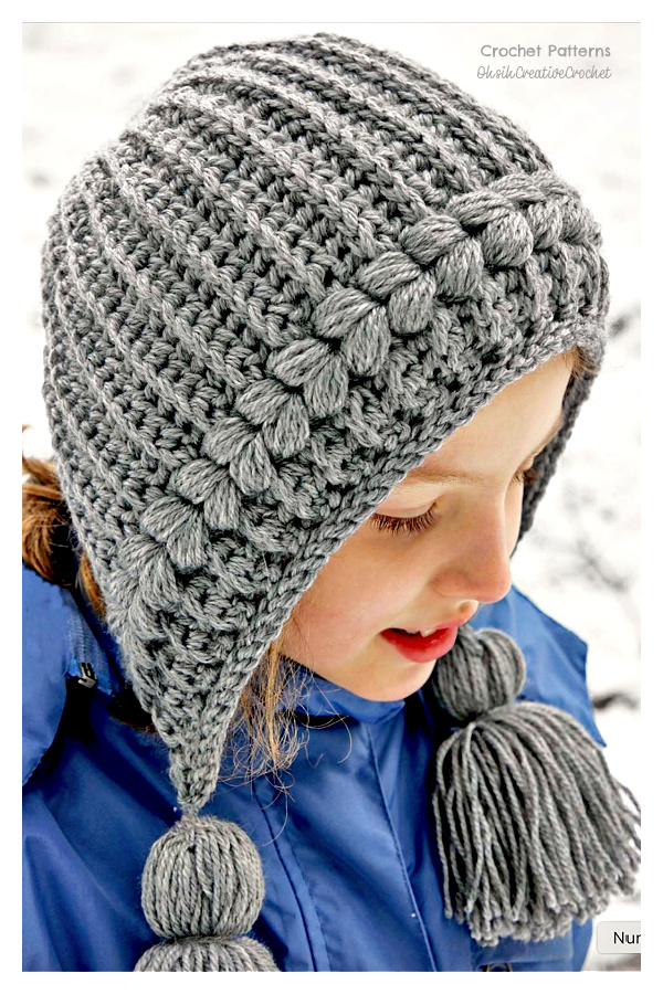 Great Cable Stitch Texture d Bonnet or Hat Crochet Patterns - for Adults and Teens 