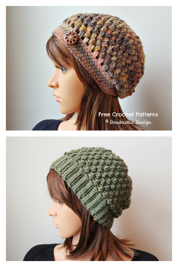 Quick Puff Stitch Hat Free Crochet Patterns
