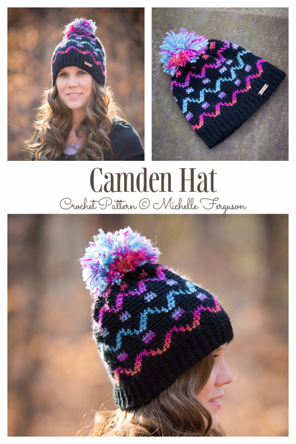 Fair Isle Camden Hat Crochet Patterns