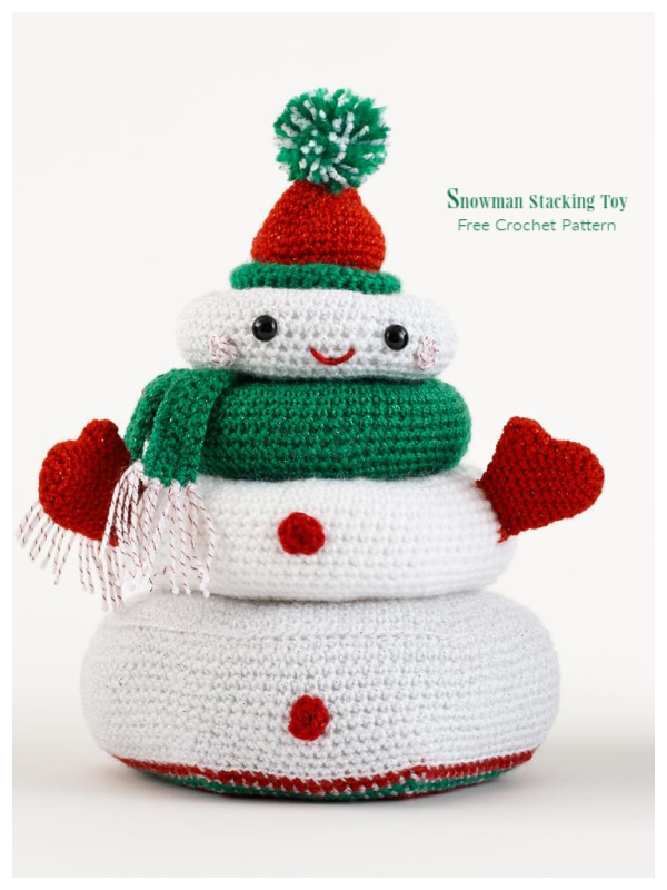 Fun Baby Snowman Stacking Toys Free Crochet Patterns 