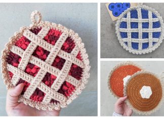 Delicious Pie Potholder Crochet Patterns Pie Potholder Free Crochet Patterns