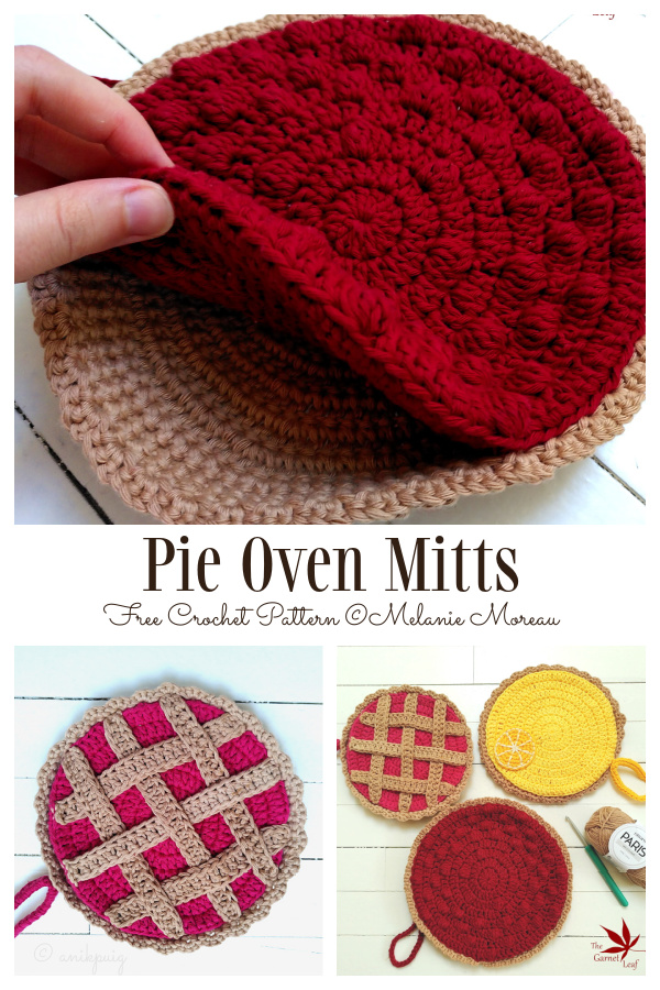 Delicious Pie Oven mitts Free Crochet Patterns