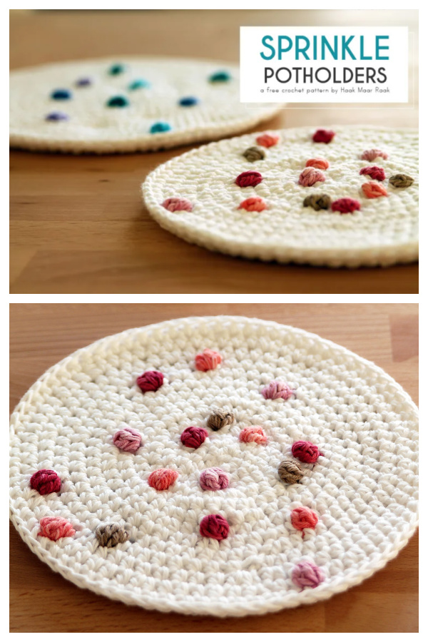Sprinkle Potholders Free Crochet Patterns