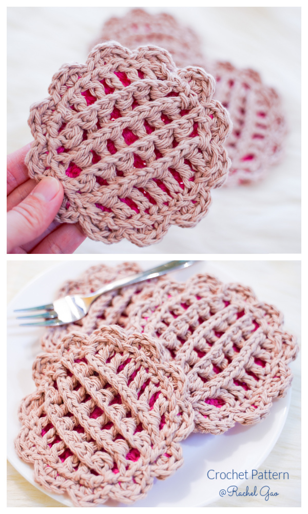 Berry Pie Coaster Crochet Patterns