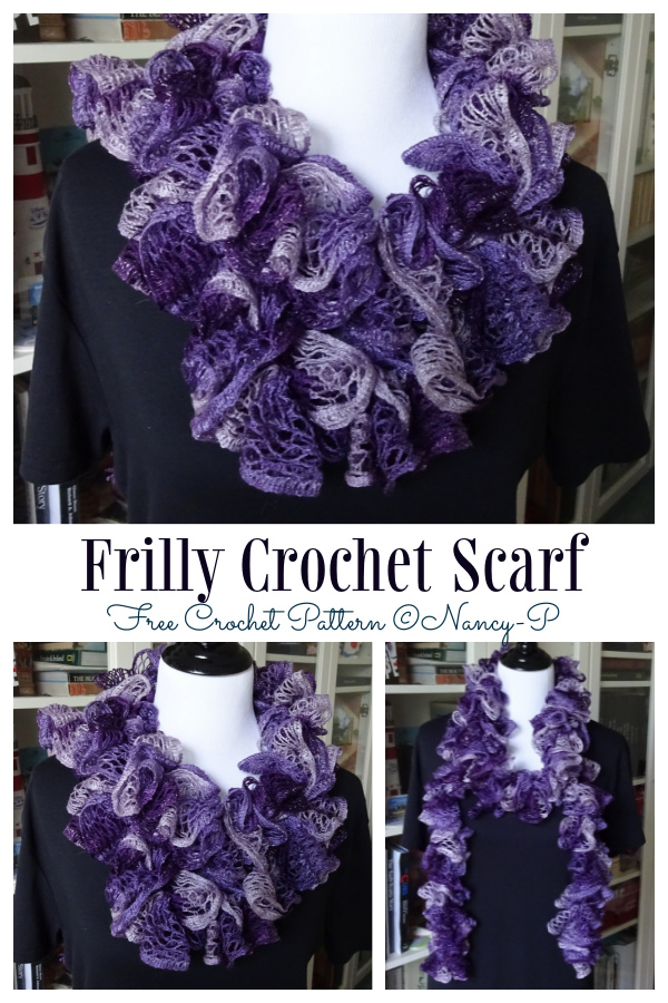 Frilly Ruffled Scarf Free Crochet Patterns