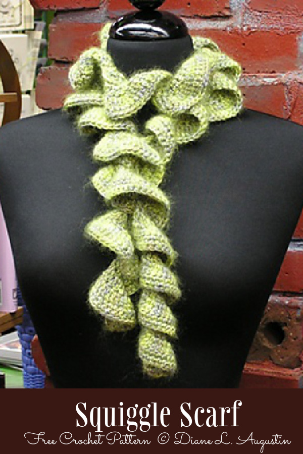 Ruffled Squiggle Scarf  Free Crochet Patterns