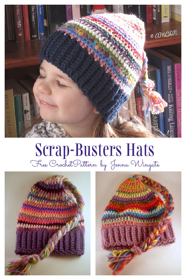Scrap Buster Beanie Hat Free Crochet Patterns