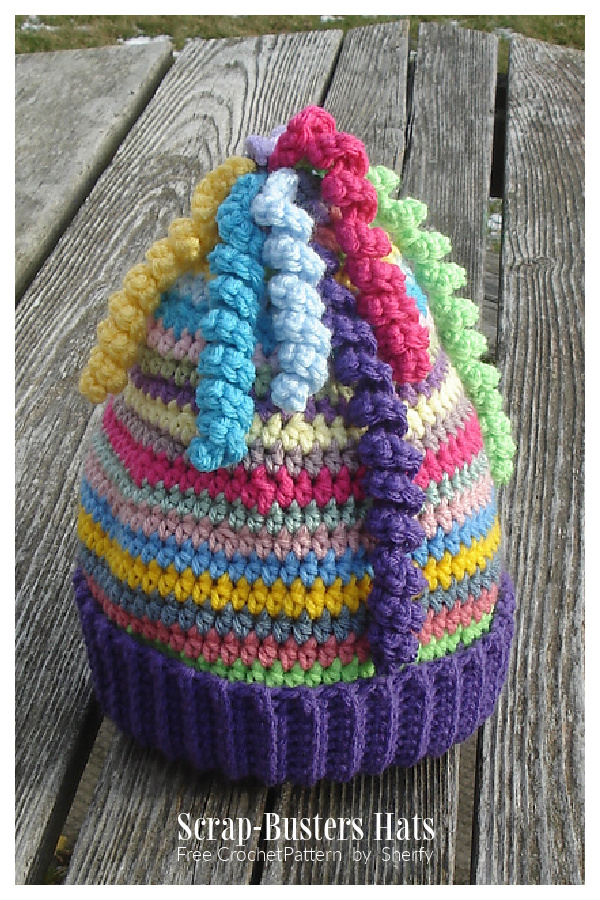 Scrap Yarn Hat Free Crochet Patterns f8