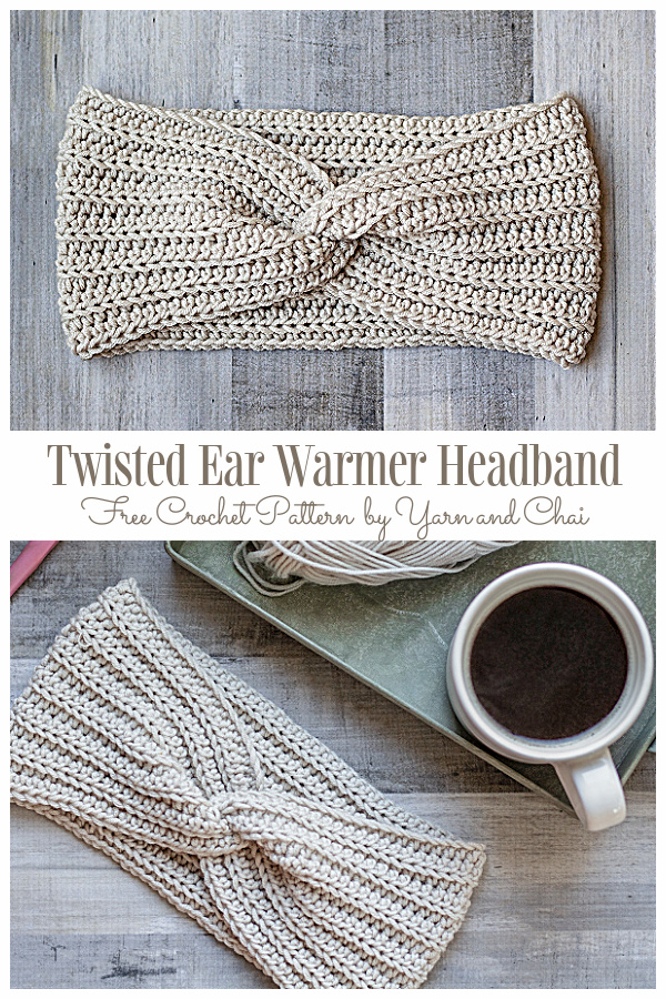 Twisted Ear Warmer Headband Free Crochet Patterns