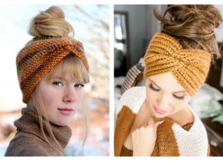 Twisted Ear Warmer Headband Crochet Patterns Twisted Ear Warmer Headband Free Crochet Patterns