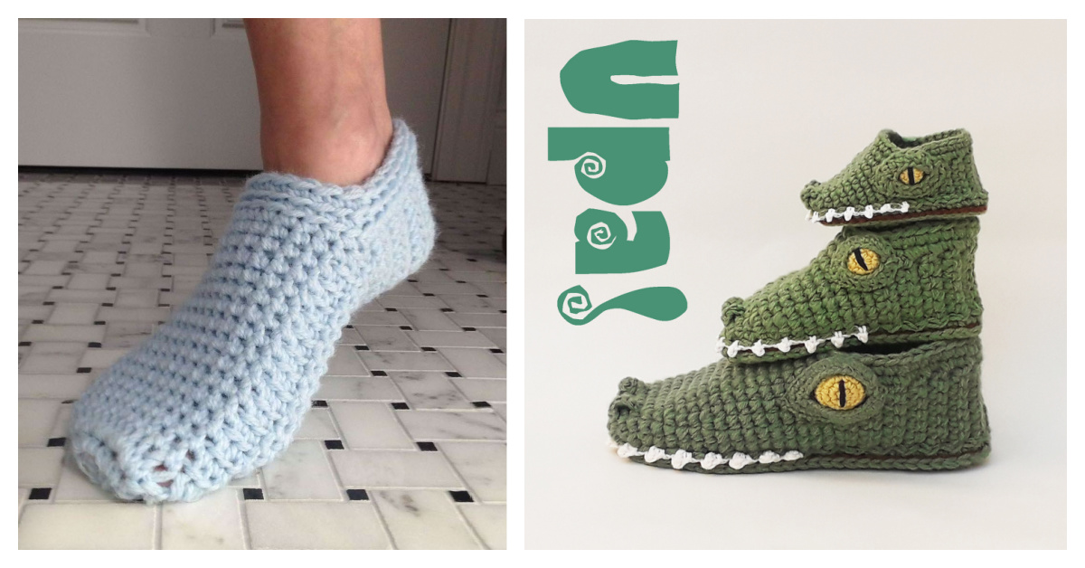 Unisex Slippers Free Crochet Patterns