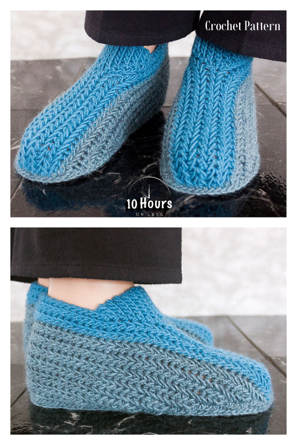 Unisex Space Suit Slippers Crochet Patterns