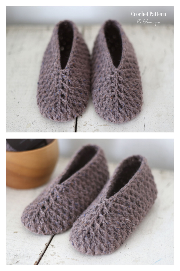 Unisex Matching Slippers Crochet Pattern