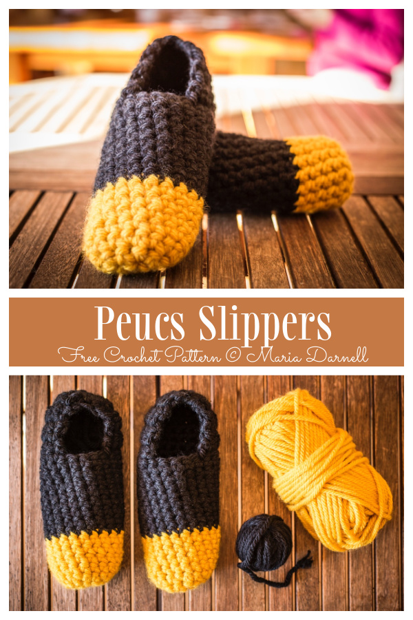 Peucs Unisex Slippers Free Crochet Patterns