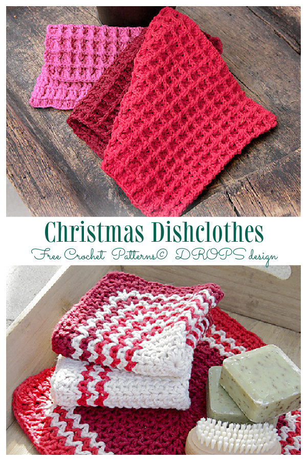 Christmas Shine Dishcloth Free Crochet Patterns