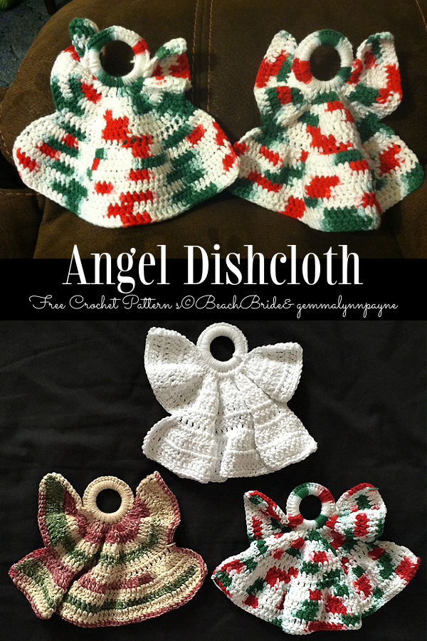 Christmas Angel Dishcloth Free Crochet Patterns