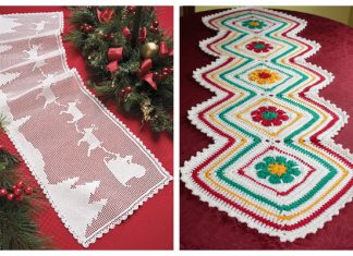 12 Christmas Table Runner Free Crochet Patterns Christmas Table Runner Free Crochet Patterns