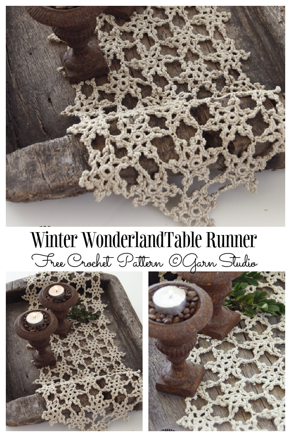 Winter Wonderland Table Runner Free Crochet Patterns
