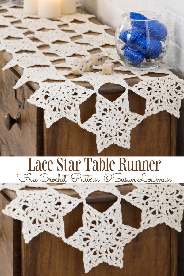Christmas Star Table Runner Free Crochet Patterns