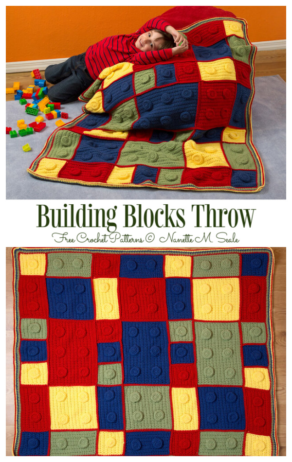 Building Blocks Throw Free Crochet Patterns