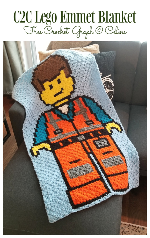 C2C Lego Emmet Blanket Free Crochet Patterns