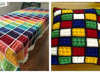 Colorful Lego Blanket Crochet Patterns Colorful Lego Blanket Crochet Patterns