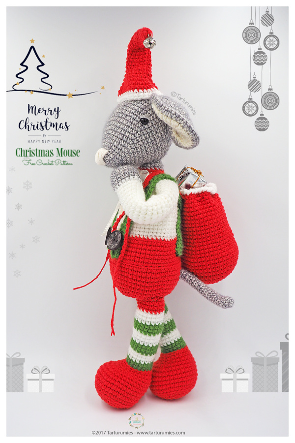Crochet Christmas Mouse Amigurumi Free Patterns