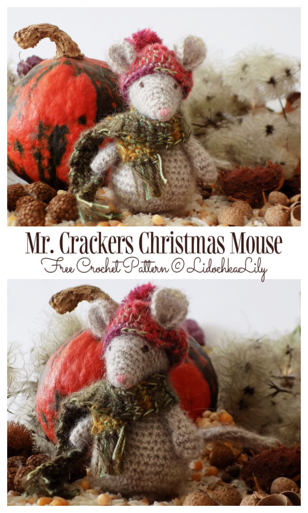 Crochet Mr Crackers Christmas Mouse Amigurumi Free Patterns