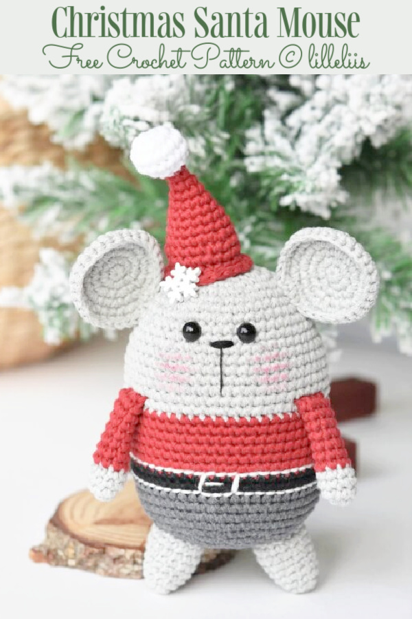Crochet Santa Mouse Amigurumi Free Patterns