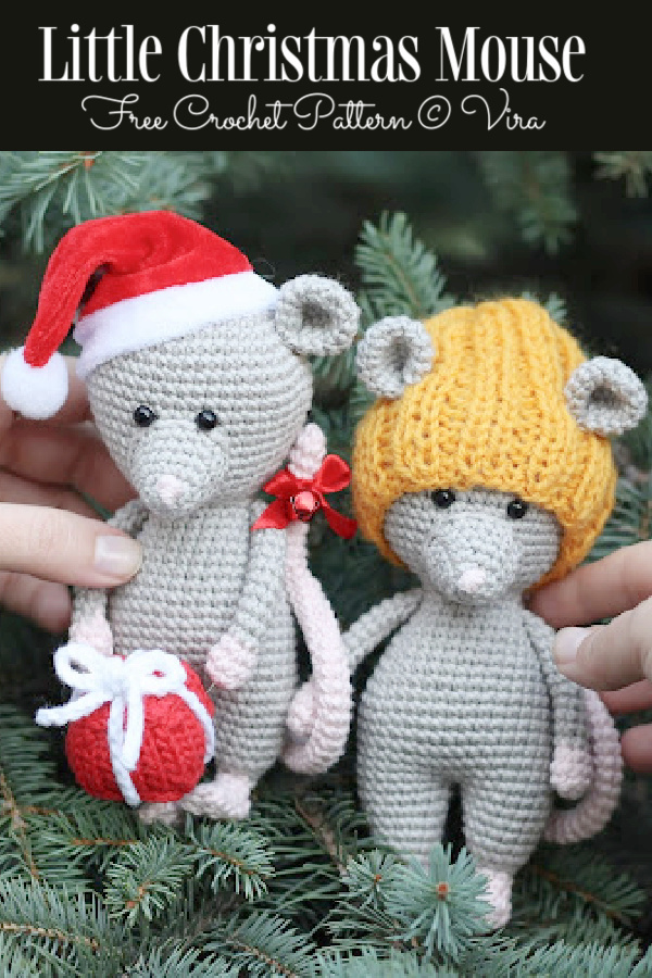 Crochet Little Christmas Mouse Amigurumi Free Patterns