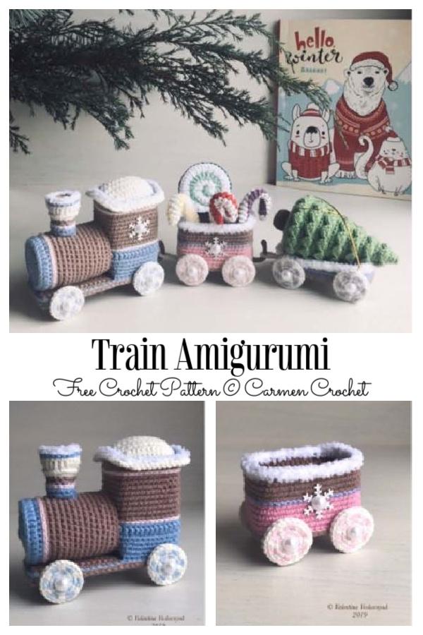 Crochet Christmas Train Amigurumi Free Patterns