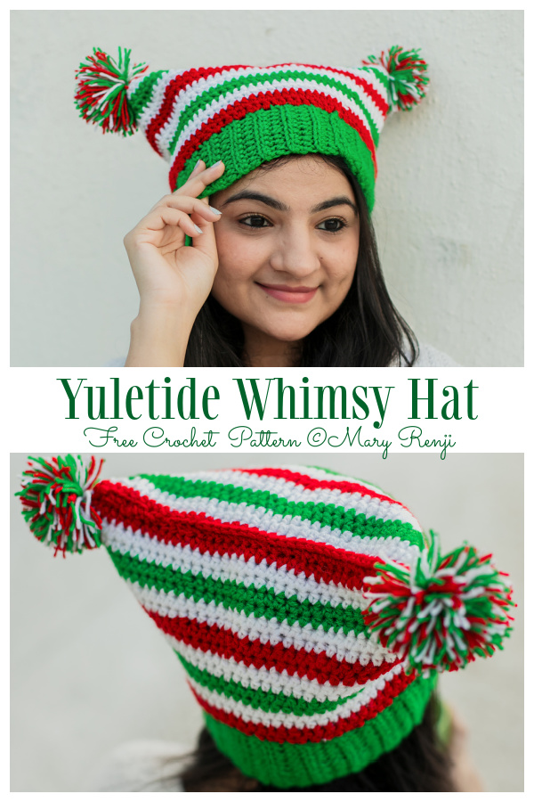 Yuletide Whimsy Hat Patrones de ganchillo gratis