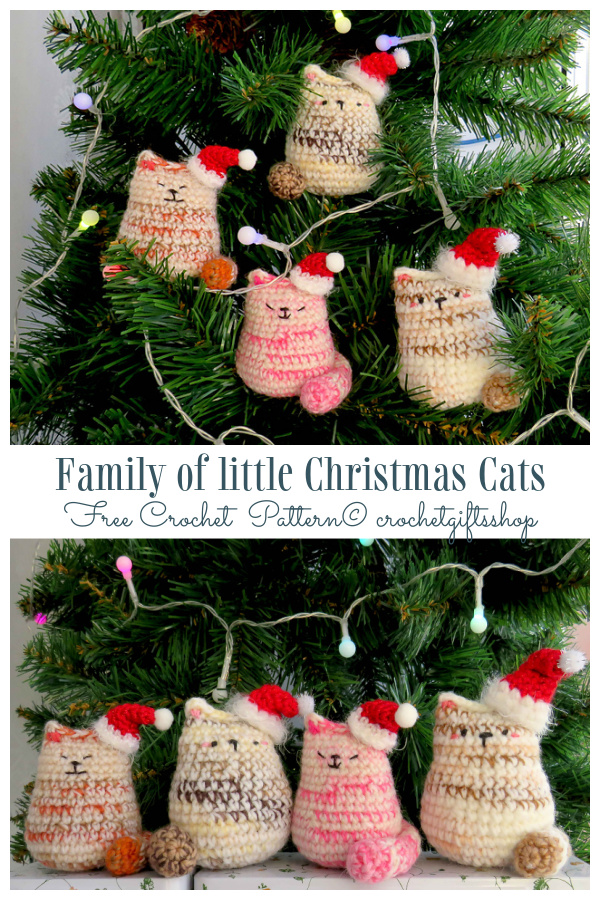 Crochet Itty bitty Christmas kitty Amigurumi Free Patterns