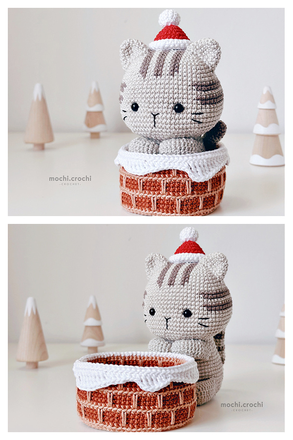 Amigurumi Santa Cat Crochet Pattern