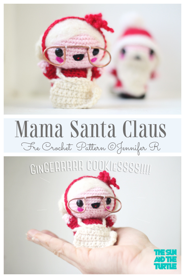 Patrones Gratis De Crochet Mama Santa Claus Amigurumi