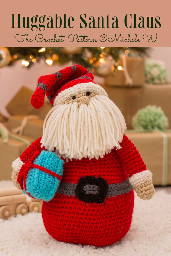 Crochet Huggable Santa Pillow Amigurumi Patrones gratis