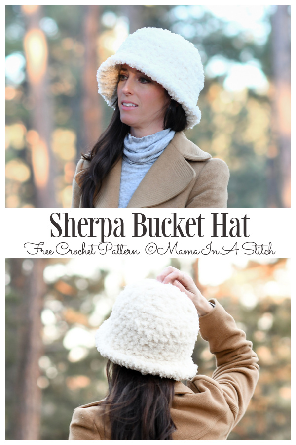 Sherpa Bucket Hat Free Crochet Patterns