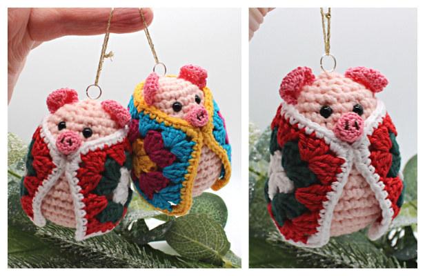 Pig In A Granny Square Blanket Crochet Pattern