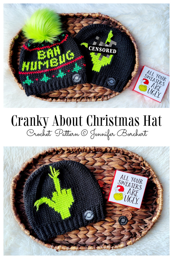 Cranky About Christmas Hat Crochet Patterns