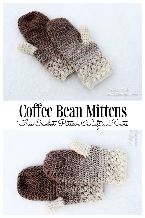 Coffee Bean Mittens Free Crochet Patterns
