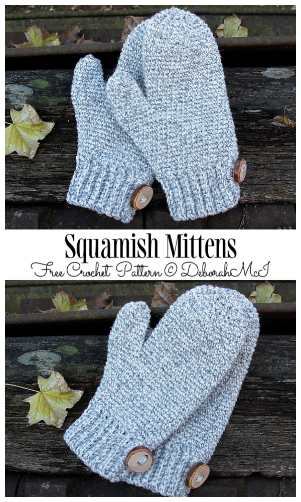 Squamish Mitones Patrones de ganchillo gratis